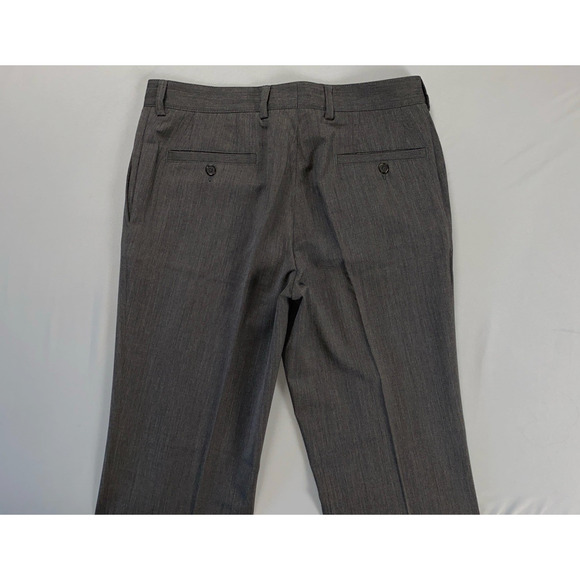 Hugo Boss Chuck U Flat Front Stretch Wool Dress Pants. Charcoal, Men's 34X34.5 - Picture 8 of 9